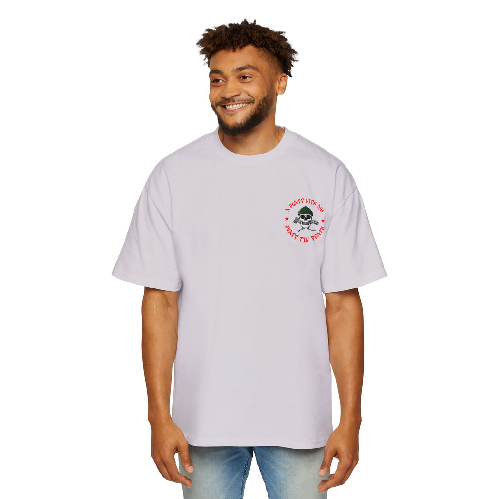 Scaff Til’ Death Hardcore Scaffolder Men’s Heavy Oversized Tee
