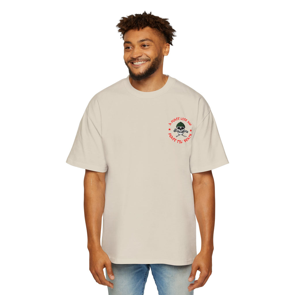 Scaff Til’ Death Hardcore Scaffolder Men’s Heavy Oversized Tee