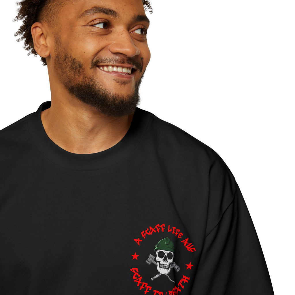 Scaff Til’ Death Hardcore Scaffolder Men’s Heavy Oversized Tee