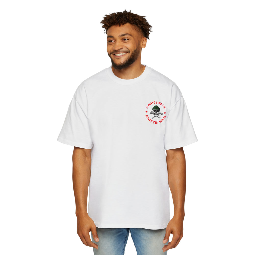 Scaff Til’ Death Hardcore Scaffolder Men’s Heavy Oversized Tee